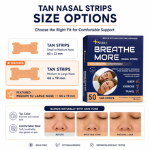 Breathe More Extra Strength Nasal Strips Tan