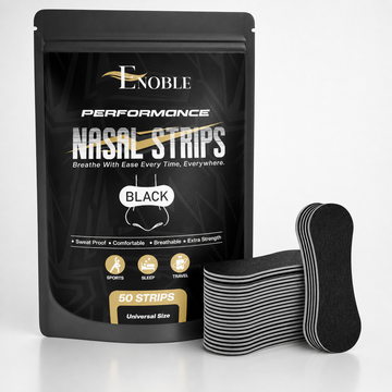 Performance Black Nasal Strips for Breathing - Oil & Sweat Resistant