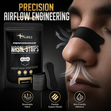 Performance Black Nasal Strips for Breathing- Oil & Sweat Resistant