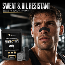 Performance Black Nasal Strips for Breathing- Oil & Sweat Resistant