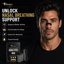 Performance Black Nasal Strips for Breathing- Oil & Sweat Resistant
